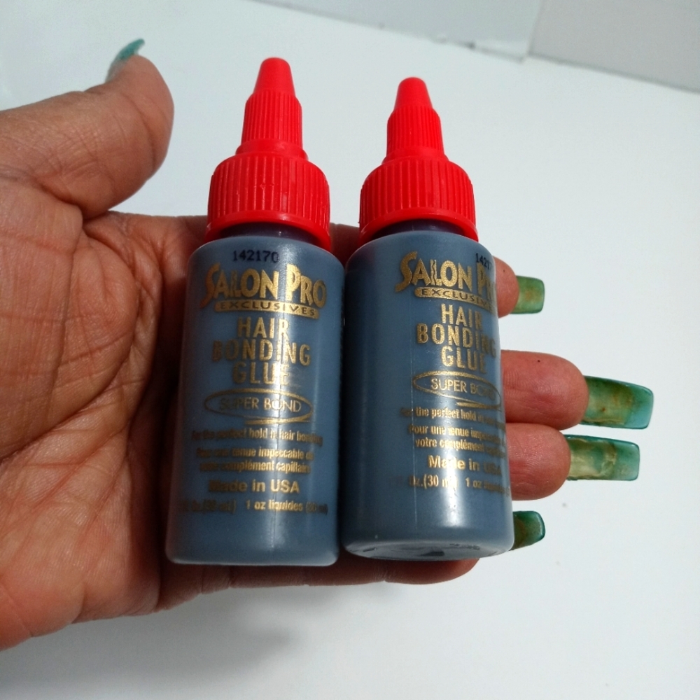 🏖 Salon Pro Black Hair Bonding Glue 2 Pk NIB